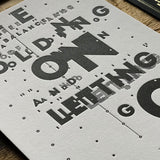 2019 letterpress calendar Artist's proof 08 - MR CUP