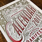2017 letterpress calendar front cover Artist's proof - MR CUP