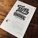 2017 letterpress calendar Artist's proof 01 - MR CUP