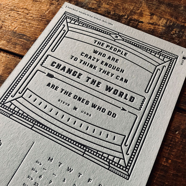 2017 letterpress calendar Artist's proof 03 - MR CUP