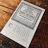 2017 letterpress calendar Artist's proof 03 - MR CUP