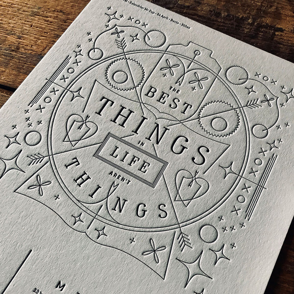 2017 letterpress calendar Artist's proof 04 - MR CUP