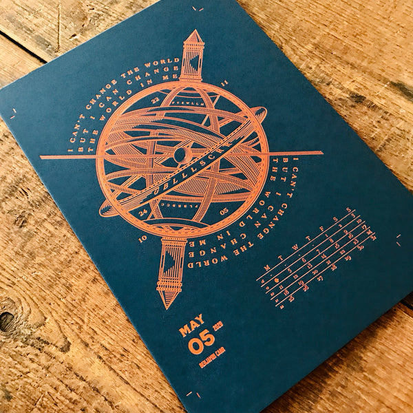 2020 letterpress calendar Artist's proof 05 - hot foil - MR CUP