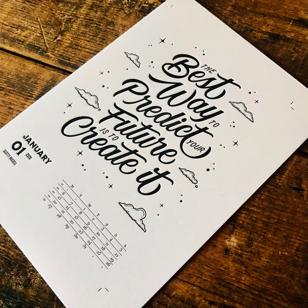 2020 letterpress calendar Artist's proof 01 - MR CUP