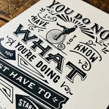 2020 letterpress calendar Artist's proof 02 - MR CUP