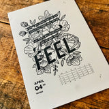 2020 letterpress calendar Artist's proof 04 - MR CUP
