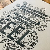 2020 letterpress calendar Artist's proof 04 - MR CUP
