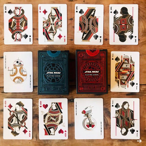 STAR WARS - LIGHT &  DARK SIDES - 2 Playing Cards Decks - MR CUP