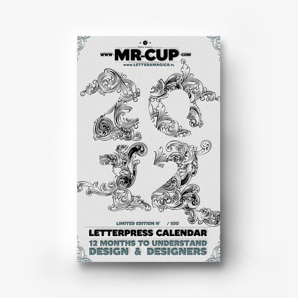 2012 Letterpress calendar - MR CUP
