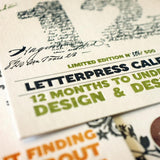 2012 Letterpress calendar - MR CUP