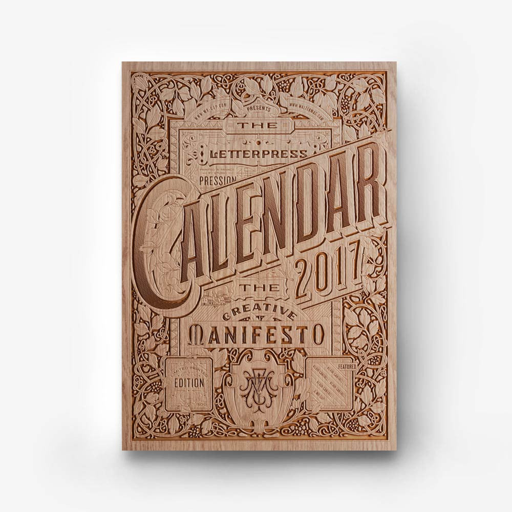 2017 Calendar wood cover deluxe edition - MR CUP