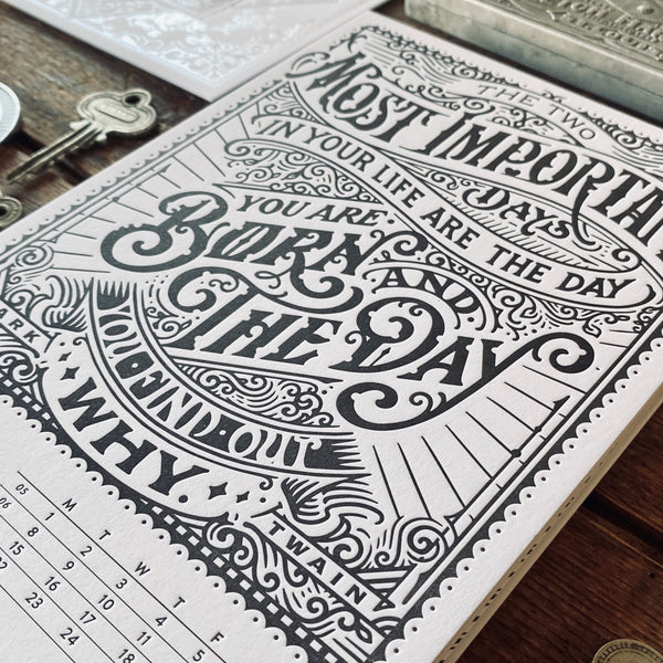 2021 letterpress calendar Artist's proof 02