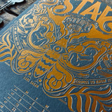 2021 letterpress calendar Artist's proof 11 - hot foil