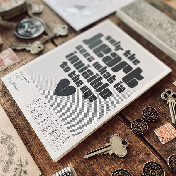 2021 letterpress calendar Artist's proof 09