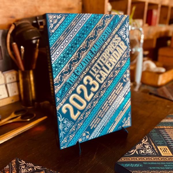 2023 LETTERPRESS CALENDAR - Blue edition