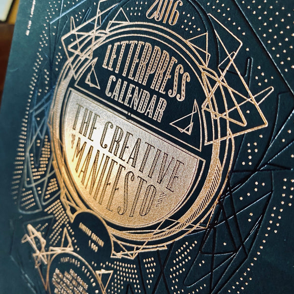 2016 letterpress calendar deluxe cover - Artist's proof