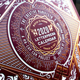 2020 LETTERPRESS CALENDAR - DELUXE edition - MR CUP